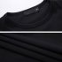 Unisex Fashion Night Light Printing Casual Cotton T shirts Letter type M
