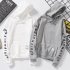 Unisex Fashion Plush All matching Couple Simple Letters Printing Hoody White L