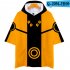 Unisex Fashion Short sleeved T shirt Hooded Tops with Naruto Digital 3D Print  I style L