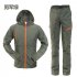 Unisex Fashion Sports Quick drying Breathable Outdoor Fishing Leisure Tops Pants Army Green jacket M