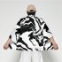 Unisex Fashion Summer Half Sleeve Loose Kimono Thin Sunscreen Robe Clothes V00024 3M25 XL