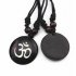 Unisex Fashionable Delicate Indian Sanskrit OM Symbol Decoration Resin Pendants    Black