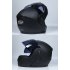 Unisex Flip Up Racing Helmet Modular Dual Lens Motorcycle Helmet Matte black with transparent XL