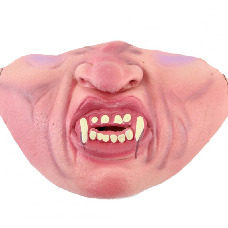 Unisex Funny Latex Mask Half Face Mask for Halloween Festival Cosplay Party GY-04