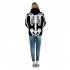 Unisex Halloween Skeleton Hoodie Plush Sweatshirt Long Sleeve Loose Printing Pullover N 02455 YH03 style 22 M