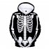 Unisex Halloween Skeleton Hoodie Plush Sweatshirt Long Sleeve Loose Printing Pullover N 02455 YH03 style 22 2XL