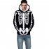 Unisex Halloween Skeleton Hoodie Plush Sweatshirt Long Sleeve Loose Printing Pullover N 02455 YH03 style 22 3XL