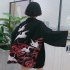 Unisex Janpanes Kimono Style Sunshade Retro Style Robes Couple Loose Thin Shirt  Robe seven quarter sleeve XXL
