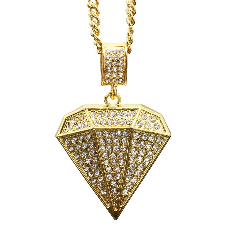 Unisex Large Diamond Popular Hip-hop Pendant Necklace