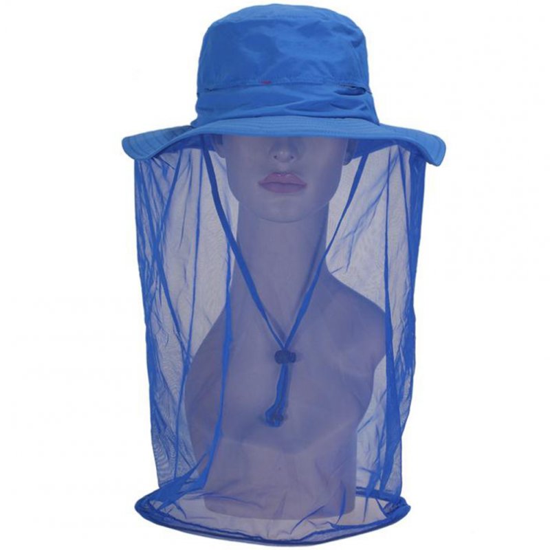 Unisex Outdoor Anti-mosquito Mask Fishing Hat with Head Net Mesh Face Protection