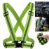 Unisex Outdoor Cycling Safety Vest Bike Ribbon Bicycle Light Reflecing Elastic Harness for Night Riding 118g 4cm fluorescent green