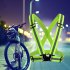 Unisex Outdoor Cycling Safety Vest Bike Ribbon Bicycle Light Reflecing Elastic Harness for Night Riding 118g 4cm fluorescent green