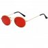 Unisex Outdoor Retro Style Sun Glasses Stylish Metal Frame Oval Color Lens UV400 Sunglasses for Men Women