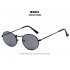 Unisex Outdoor Retro Style Sun Glasses Stylish Metal Frame Oval Color Lens UV400 Sunglasses for Men Women   Gold frame red lens