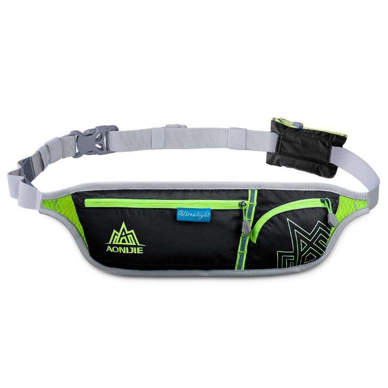 Unisex Outdoor Running Waist Bag Sports Waterproof Security Smart Phone Bag Pack Running Belt Bag for Hiking Camping Cycling black_10 inches or less