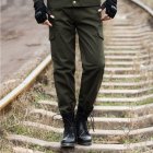 Unisex Overalls Trousers Tactical Training Trousers Loose Wear resistant Pants Army Green Four Pockets  175 L