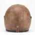 Unisex PU Leather Helmets 3 4 Motorcycle Chopper Bike Helmet Open Face Vintage Motorcycle Helmet with Goggle Mask  Light brown M