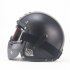 Unisex PU Leather Helmets 3 4 Motorcycle Chopper Bike Helmet Open Face Vintage Motorcycle Helmet with Goggle Mask  black M