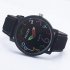 Unisex PU Watchband Stylish Quartz Watch with Pencil Shape Pointer Frosted Wristwatch Ornament Gift
