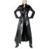 Unisex PVC Leather Matrix Coat Sexy Reloaded Trinity Reloaded Long Bodysuit Halloween Cosplay Adult Costume Black S
