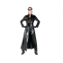 Unisex PVC Leather Matrix Coat Sexy Reloaded Trinity Reloaded Long Bodysuit Halloween Cosplay Adult Costume Black S