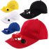 Unisex Peaked Cap Summer Baseball Hat with Solar Powered Fan Cooling Fan Cap for Camping Traveling Outdoor Activities White