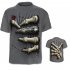 Unisex Round Neck Short Sleeve 3D Digital Bone Claw Printed T shirt as shown 2XL