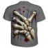 Unisex Round Neck Short Sleeve 3D Digital Bone Claw Printed T shirt as shown 3XL