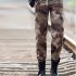 Unisex Special Training Camouflage High Strength Pants Wear Resistant Casual Trousers Desert camouflage  175 L