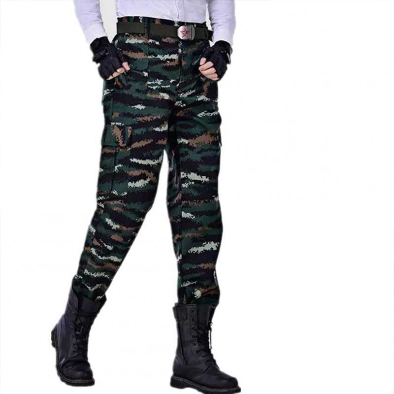 Unisex Special Training Camouflage High Strength Pants Wear Resistant Casual Trousers Tabby camouflage_185=2XL