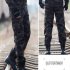 Unisex Special Training Camouflage High Strength Pants Wear Resistant Casual Trousers Black  camouflage 165 S