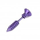 Unisex Stainless Steel Piercing Nail Screw Stud Earrings Punk Helix Ear Piercings Fashion Jewelry purple