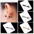 Unisex Stainless Steel Piercing Nail Screw Stud Earrings Punk Helix Ear Piercings Fashion Jewelry Steel color
