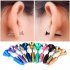 Unisex Stainless Steel Piercing Nail Screw Stud Earrings Punk Helix Ear Piercings Fashion Jewelry Rose gold