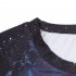 Unisex Stylish 3D Blue Starry Digital Printed Short Sleeve T shirt Blue swirl S