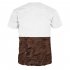Unisex Stylish 3D Chocolate Cream Pattern Short Sleeve T shirt as shown S