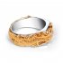 Unisex Stylish Vintage Dragon Pattern Ring Exaggeration Finger Ring white and gold US   7  Hong Kong   14 