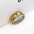 Unisex Stylish Vintage Dragon Pattern Ring Exaggeration Finger Ring white and gold US   7  Hong Kong   14 