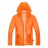 Unisex Sun Protection Jacket Solid Color Uv Protective Clothing For Summer Outdoor Running Orange M