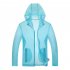 Unisex Sun Protection Jacket Solid Color Uv Protective Clothing For Summer Outdoor Running water blue 2XL