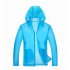 Unisex Sun Protection Jacket Solid Color Uv Protective Clothing For Summer Outdoor Running water blue 3XL