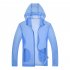 Unisex Sun Protection Jacket Solid Color Uv Protective Clothing For Summer Outdoor Running water blue 3XL