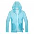 Unisex Sun Protection Jacket Solid Color Uv Protective Clothing For Summer Outdoor Running water blue 3XL