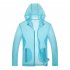 Unisex Sun Protection Jacket Solid Color Uv Protective Clothing For Summer Outdoor Running light blue 3XL