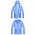 Unisex Sun Protection Jacket Solid Color Uv Protective Clothing For Summer Outdoor Running light blue 3XL