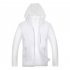 Unisex Sun Protection Jacket Solid Color Uv Protective Clothing For Summer Outdoor Running White L