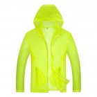 Unisex Sun Protection Jacket Solid Color Uv Protective Clothing For Summer Outdoor Running fluorescent green M