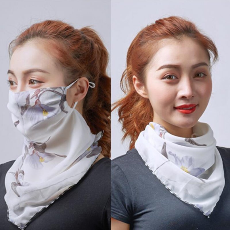 Wholesale Unisex Sunscreen Face Mask Breathable Anti-uv Chiffon Mask B ...