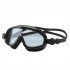 Unisex Swimming Googles Large Frame Silicone Anti fog Colorful Plating Swimming Glasses black