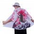 Unisex Vintage Koi Pattern Kimono Chinese Style Loose Sleeve Cotton Shirts Koi white S